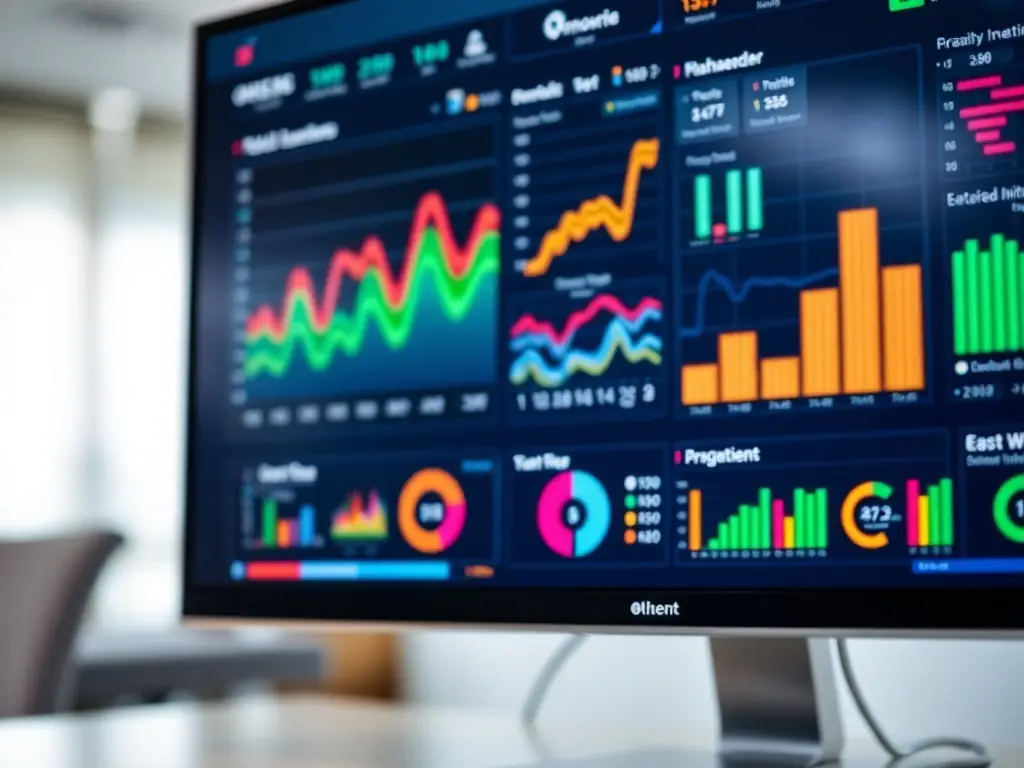 A clean and intuitive dashboard interface displaying key financial metrics, such as revenue, expenses, and profit margins, for an entrepreneur using online-brexx.